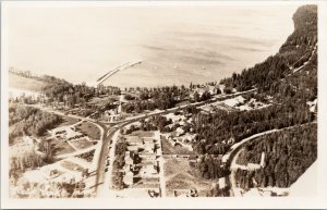 Clear Lake Manitoba MB Aerial View Unused Real Photo Postcard H7