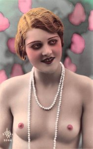 French Tinted Nude Postcard Unused