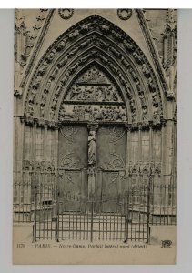 France - Paris. Notre Dame Cathedral, Detail on North Portal