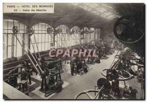 Old Postcard Paris Hotel Mint Workshop medals