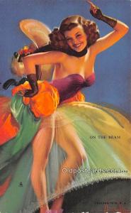 On the Beam 1945 Mutoscope Artist Pin Up Girl, Non Postcard Backing Unused 