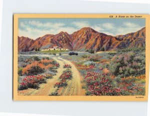 Postcard A Home on the Desert California USA