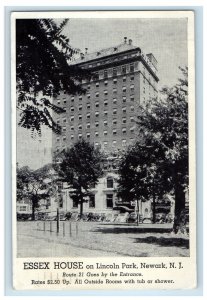 1940 Essex House on Lincoln Park, Newark New Jersey NJ Posted Cancel Postcard