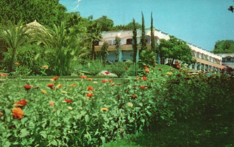 Vintage Postcard Garden Flowers Hotel Casino De La Selva Cuernavaca Morelos MX