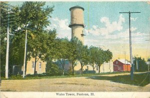 1906 Peotone Illinois Water Tower occupation Postcard 25-11725