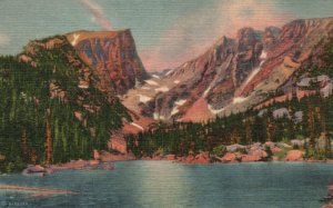 1956 Dream Lake & Hallett Peak Rocky Mountain National Park CO Vintage Postcard