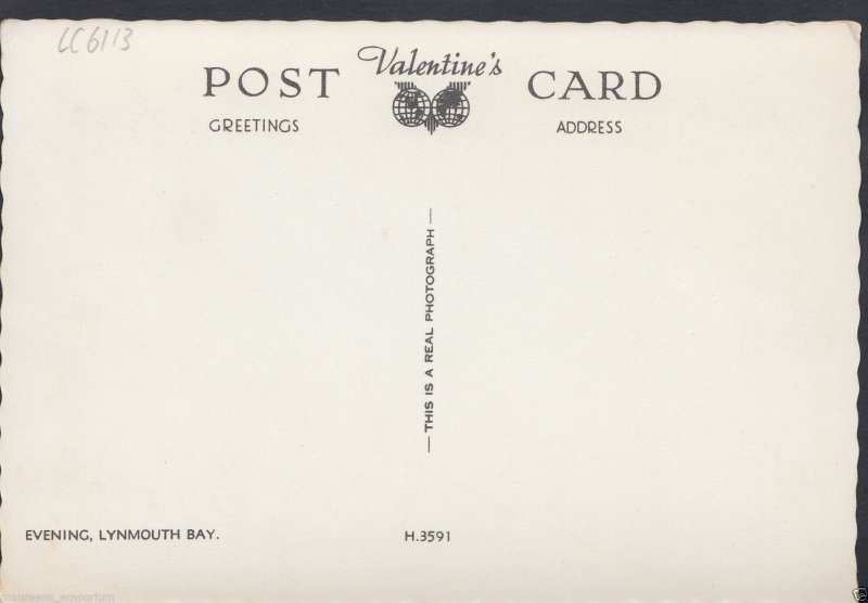 Devon Postcard - Evening at Lynmouth Bay     LC6113