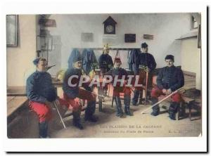 Old Postcard Militaria The pleasures of the Interieur barracks of the police ...