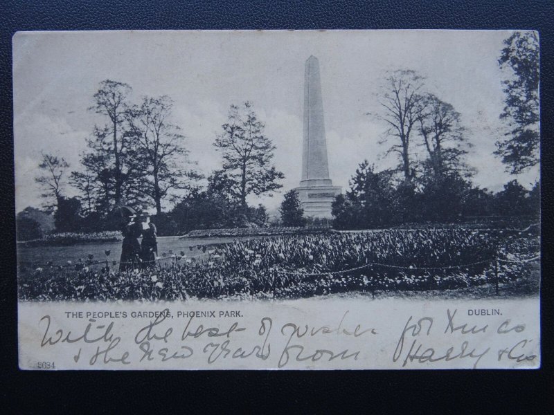 Ireland DUBLIN Phoenix Park THE PEOPLE'S GARDEN & MONUMENT c1902 UB Postcard