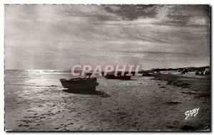 Modern Postcard Saint Jean de Monts Beach at dusk