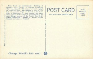 1933 Chicago World's Fair Administration Bldg CT American Art WF1