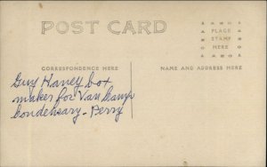 Labor Work Occupation Box Maker Guy Haney Van Camp's Milk Boxes PERRY IA RPPC