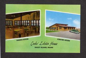 ME Cooks Lobster House Restaurant Bailey Island Maine Postcard