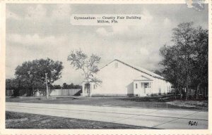 Gymnasium County Fair Building Milton Florida Silvercraft Vintage Postcard RR234