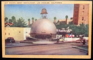 Vintage Postcard 1930-1945 Brown Derby Restaurant, Los Angeles, California (CA)
