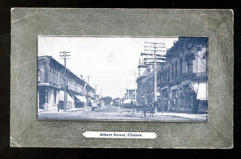 dc599 - CLINTON Ontario 1908 Albert Street. Antique Postcard