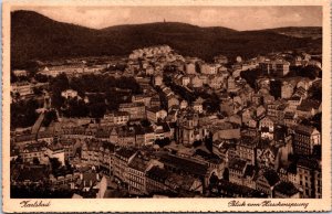 Czech Republic Karlsbad Blick vom Hirschensprung Karlovy Vary Postcard 09.76