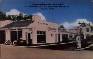 Callahan FL Rainbow Service Gas Station Old Postcard