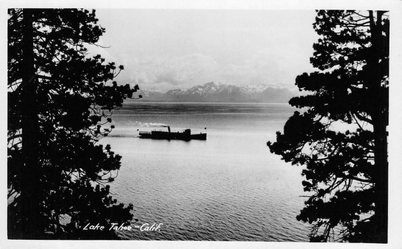 RPPC Lake Tahoe, California Steamboat ca 1930s Vintage Postcard