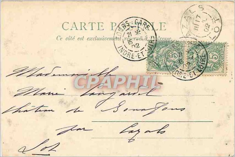 Old Postcard Langeais (map 1900)