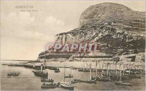 Old Postcard Gibraltar Waterport Wharf Fishing Boat