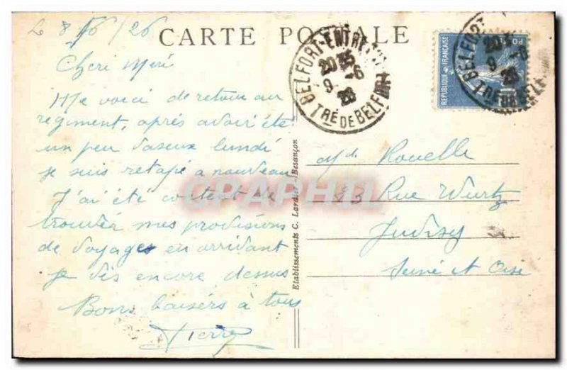 Old Postcard Ballon d'Alsace summit