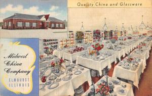 Elmhurst Illinois Midwest China Company Multiview Antique Postcard K39621