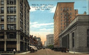 El Paso Texas TX Street Scene c1920s Postcard