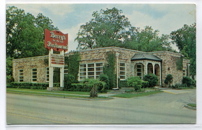 Berry's On The Hill Restaurant Orangeburg South Carolina 1968 postcard