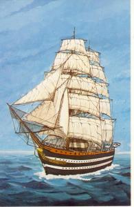 Amerigo Vespucci, Italy Training Ship Postcard