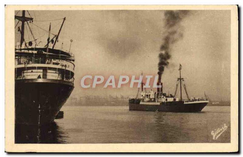 Postcard Old Ship Boat Bordeaux on the Garonne