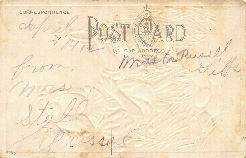 LP68  Easter  Postcard Rabbit Best Wishes