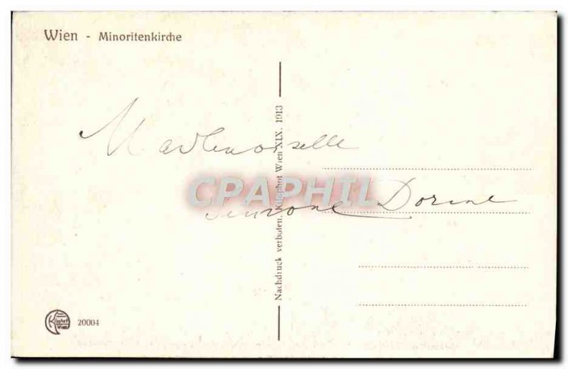 Old Postcard Wien Minoritenkirche
