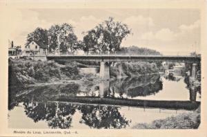 LOUISEVILLE QUEBEC CANADA-POSTCARD RIVIERE DU LOOP-BRIDGE-PHOTO POSTCARD