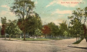 Vintage Postcard 1912 Scott Park Elizabeth New Jersey N. J.