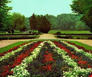 Vtg Chrome Postcard Memphis Tennessee TN Overton Park Flower Gardens Unused UNP