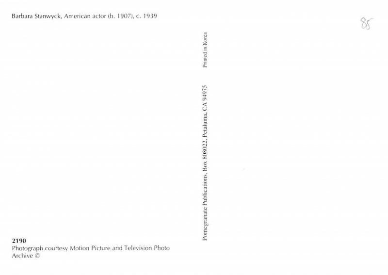 American Actor - Barbara Stanwyck