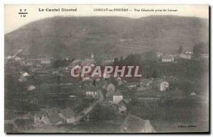 Old Postcard Cantal Illustrates Condat in Feniers Vue Generale Taking Levant