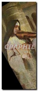 Old Postcard Religious Violin