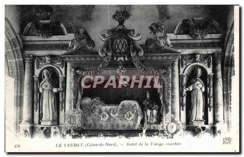 Old Postcard The Yaudet Altar of the Virgin couchee
