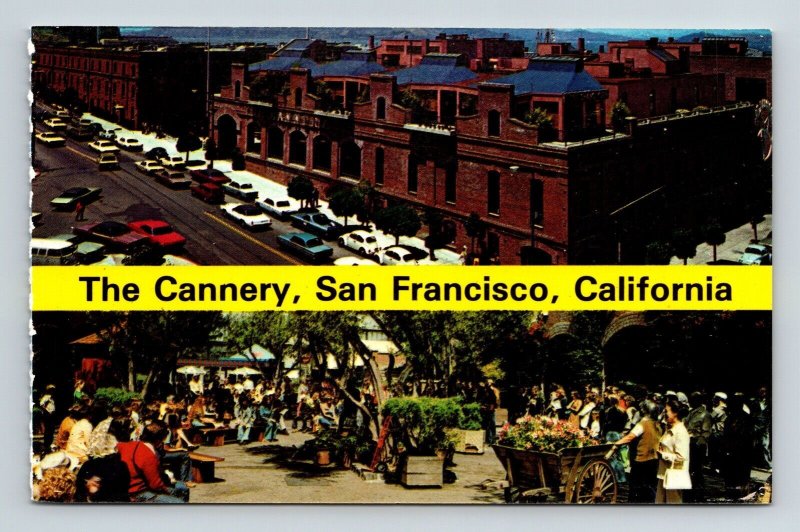 Cannery San Francisco California CA Dual View Old Cars Postcard UNP VTG Unused 