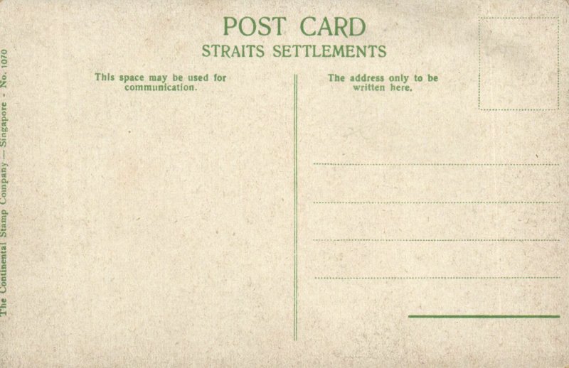 PC CPA SINGAPORE, BULLOCK CARTS UN FULL LOADING, Vintage Postcard (b19674)