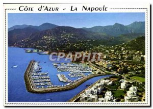 Postcard Modern Riviera Napoule Aerial view Marinas marina at the bottom of E...