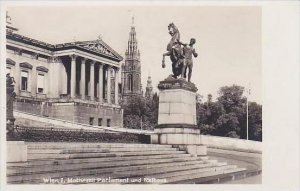 Austria Vienna Motif mit Parliament und Rathaus Real Photo