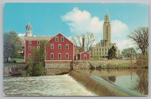 State View~Slater Mill & City Hall Pawtucket Rhode Island~Vintage Postcard