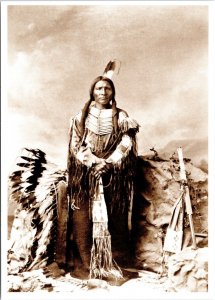 Little Big Man Oglala Sioux Warrior Native American Postcard