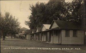 North Hero VT Lake Champlain Vacation Camp Real Photo Postcard c1930