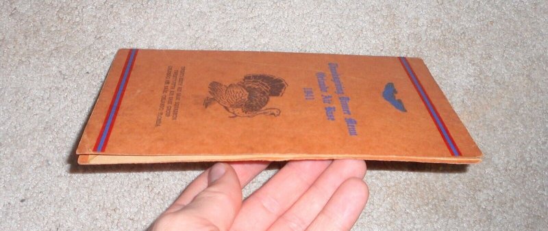 1941 ORLANDO AIR BASE FORCE THANKSGIVING DINNER MENU 26TH SQUADRON FLORIDA FL