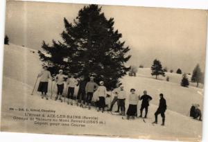 CPA L'Hiver a AIX-les-BAINS - Groupe de Skieurs au Mont Revard (252169)