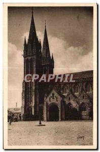 Old Postcard La Douce France Brittany St Pol de Leon Finistere Basilica